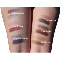 INIKA presuoti mineraliniai dvigubi akių šešėliai. Plum & Pearl